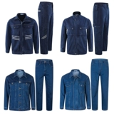 Демисезонный джинсовый светоотражающий комбинезон, штаны, защита от ожогов