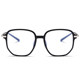 Ultra-light blue-ray anti-radiation black-frame glasses for women without makeup and big face slimming flat light myopia color-changing decorative eye frame