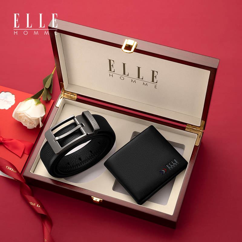 French Elle Homme men's leather pin buckle 2022 new belt men's leather casual summer trend