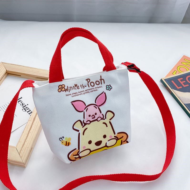 Boys and girls canvas bag 2020 new Korean baby cartoon Wild cute shoulder shoulder bag accessories bag