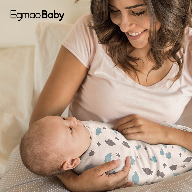 Egmaobaby baby anti-shock sleeping bag newborn baby swaddling baby spring summer autumn newborn child carrying towel