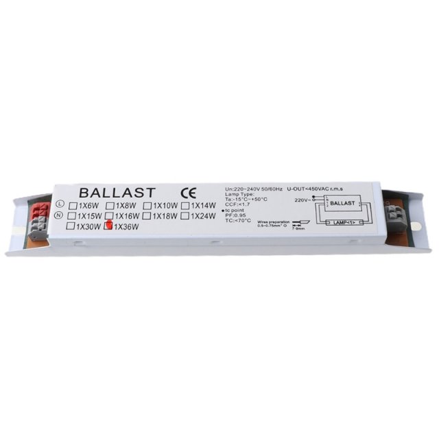 AC 220V 36W T8 Electronic Ballast Fluorescent Lamp Bulb Ball