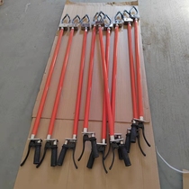 Railway debris pick-up with medium-rail inspection report straight handle 2 meters insulated pick-up pliers
