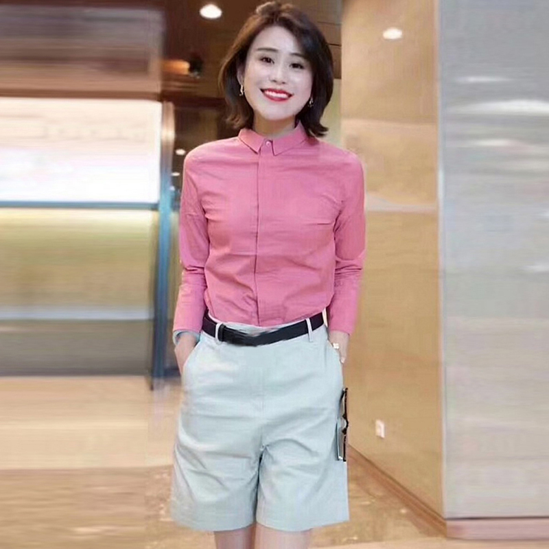 Shenzhen 2026 New Style Nanyou Women's European Fashion Stylish High-End Slim-Fit Base Shirt Blouse for Women Autumn and Winter