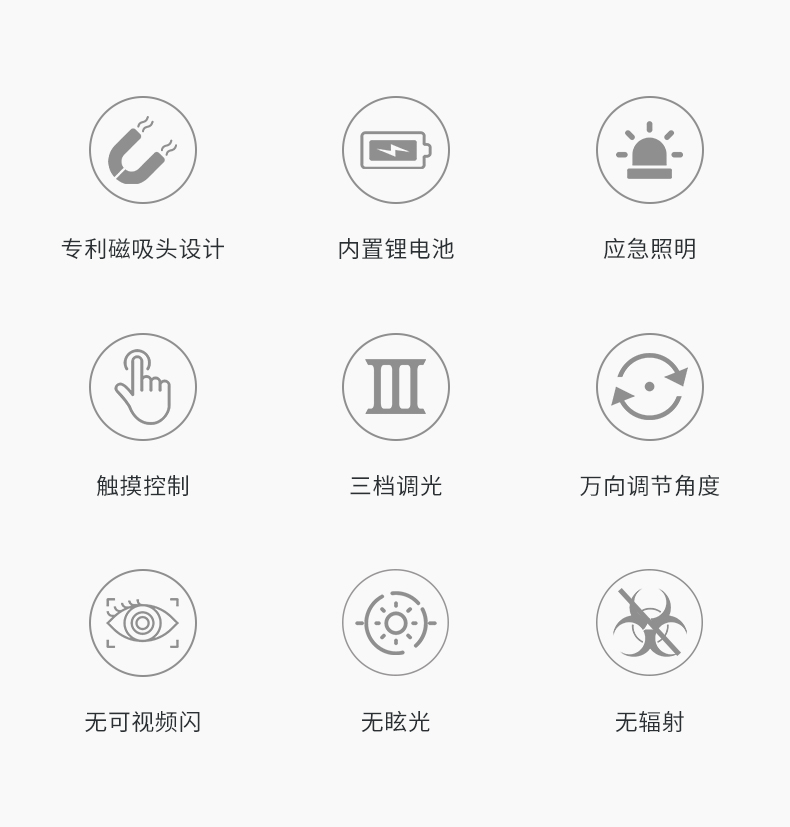 Lightera 万向调节智能磁吸式led台灯 充插两用 图2
