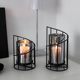 Light Luxury Ornaments, Simple and Modern European-Style Black Iron Candle Holder, Romantic Atmosphere in the Restaurant, Candlelight Dinner Decoration