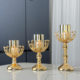 Light Luxury Ornaments, High-End European-Style Golden Glass Aromatherapy Candle Holder, High-End Living Room Dining Table Romantic Candle Ornaments