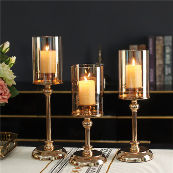 Light Luxury Ornaments, Scandinavian Style Candle Holder Ornaments, Romantic Candlelight Dinner Props, Home Dining Table Candle Holder Decorations