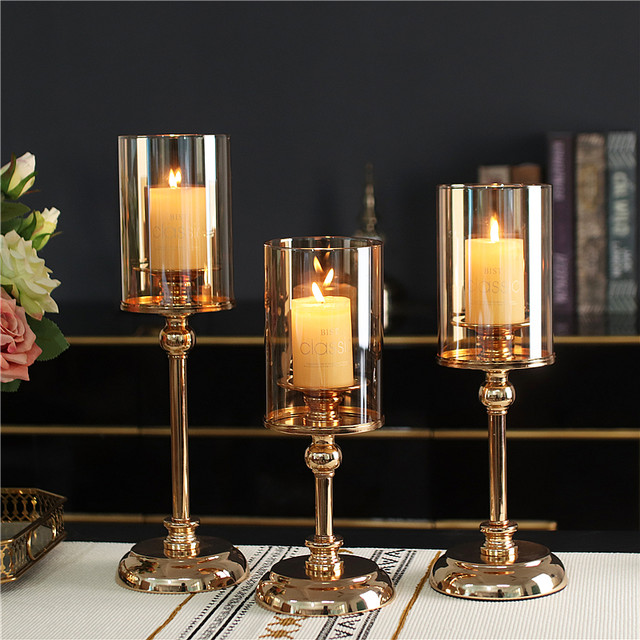 Light Luxury Ornaments, Scandinavian Style Candle Holder Ornaments, Romantic Candlelight Dinner Props, Home Dining Table Candle Holder Decorations