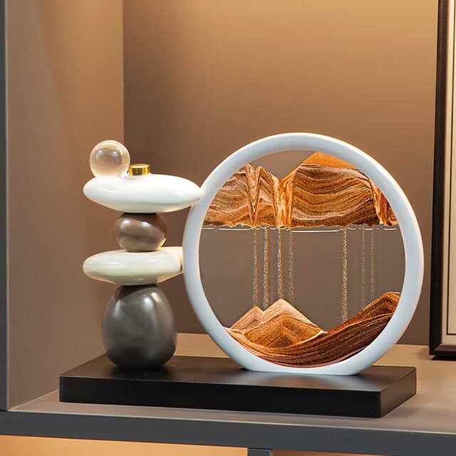Light Luxury Ornaments, Time-Keeping Quicksand Painting Ornaments, Home Furnishings, Entrance Hall, Living Room, Tv Cabinet, Wine Cabinet, Soft Decorations