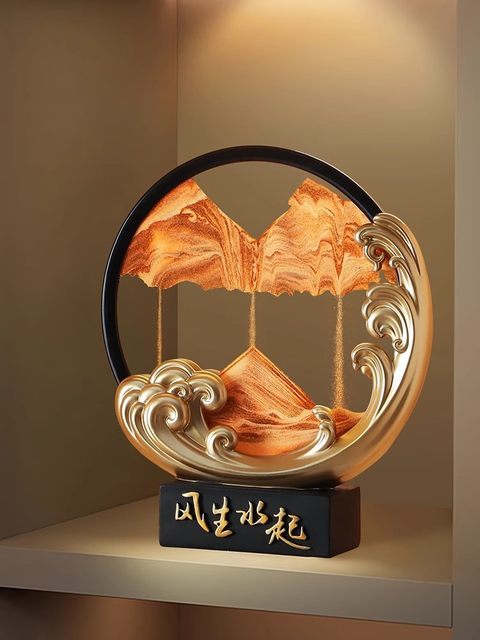Light Luxury Ornaments, Flowing Sand Painting Ornaments, Housewarming Gifts, Office and Living Room Decorations, Stress-Relief Ornaments
