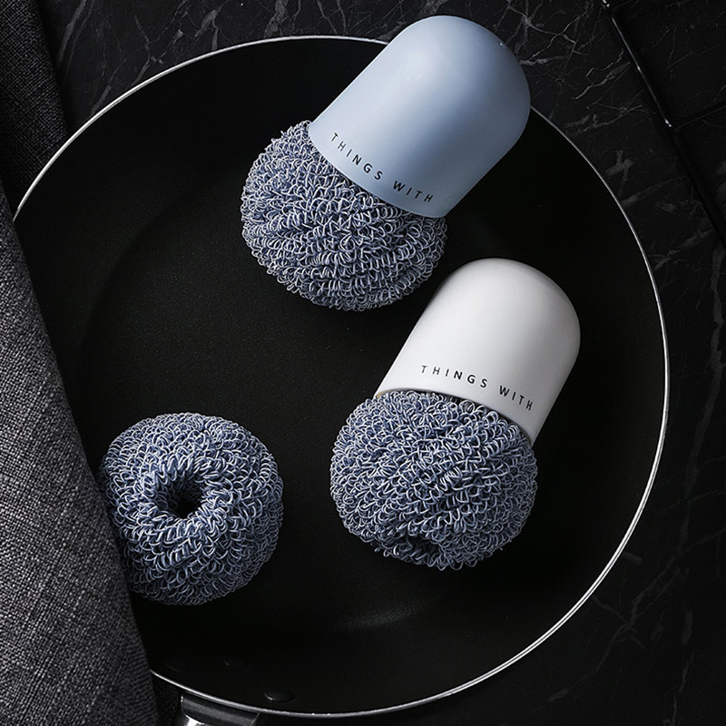 Home Wash Pan Wipe Pan Electric Hot Pot Decontamination Clean Ball With Shank Unhurt Pan Brush Kitchen Clean Sloth Brush Pot God