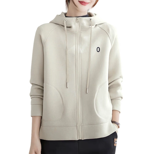 Весенняя осенняя толстовка с капюшоном для отдыха, кардиган, изысканный стиль, оверсайз