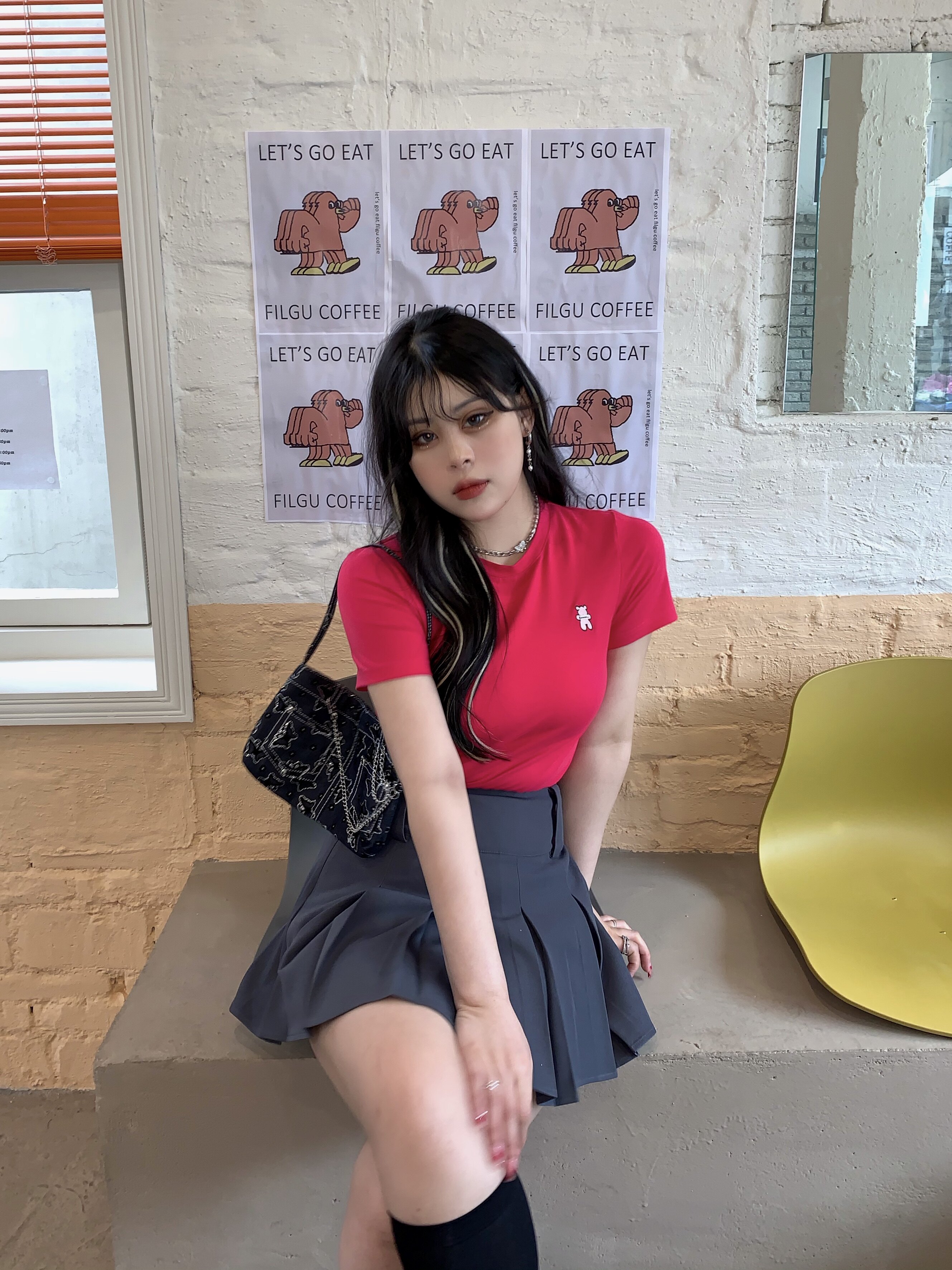 Kurosawa Genqi slightly fat mm2021 summer new slim slim western style wild bear embroidered short-sleeved T-shirt women