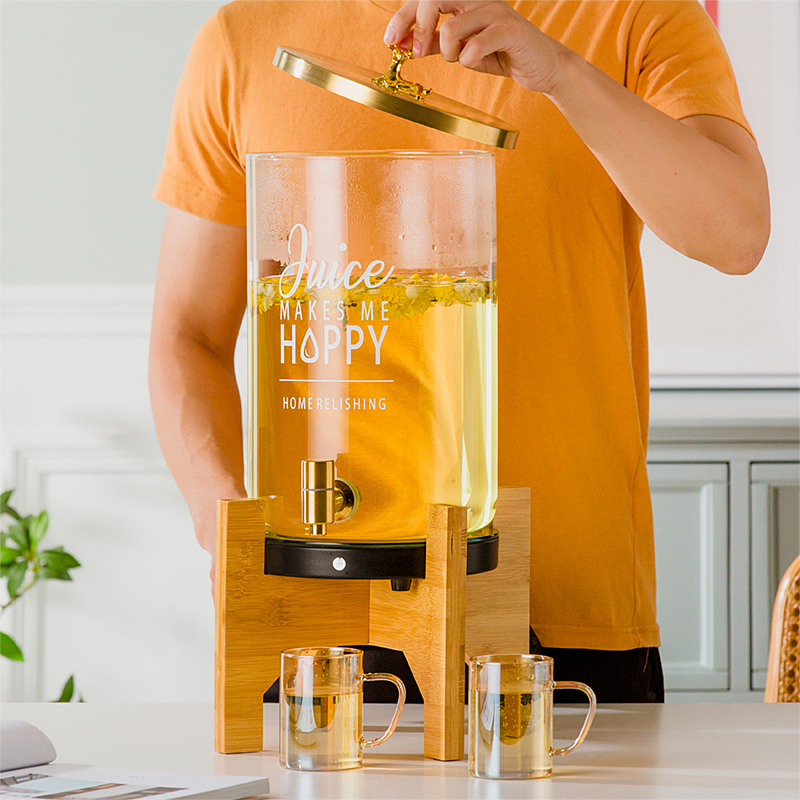 Commercial Restaurant Front Desk Glass Insulated Kettle with Faucet, Tea and Water Dispenser, 55-Degree Large Capacity Constant Temperature Commercial Restaurant Front Desk Glass Insulated Kettle with Faucet, Tea and Water Dispenser, 55-Degree Large Capacity Constant Temperature