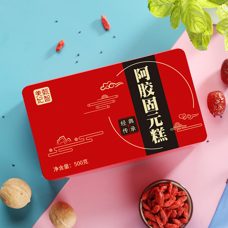 (500g*3 box) Shandong Zheng Zhi Mai Handick Aji Gu Custry Box is a gift box