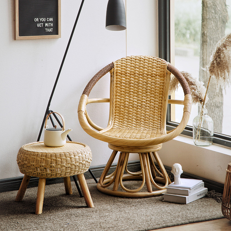 Nordic Terrace Leisure Chair Virgin Rotary Chair Household Rotary Chair in Living Room in Living Room