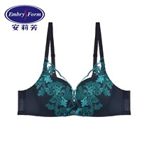 Anolifang New Lace Embroidery Underwear Thin down thick section No steel ring lady bra EB1344 special cabinet