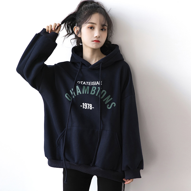 2022 New thick cotton T Women's spring autumn Chains easing Korean version Lazy Wind Even Cap Fashion Foreign Pie Jacket