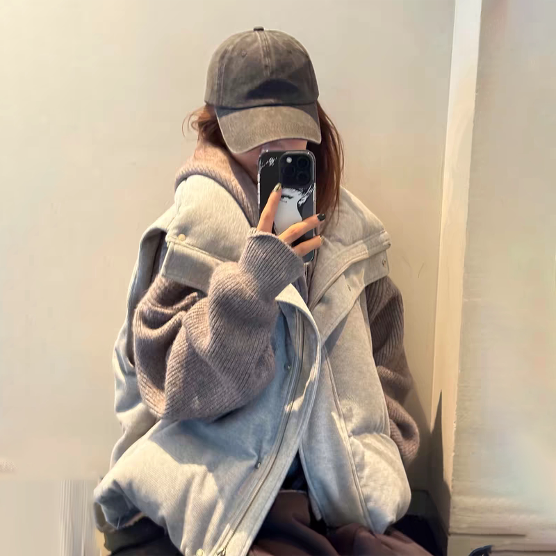 Super Stylish Corduroy down Cotton Vest for Women, 2026 New Winter Versatile Outerwear, Thick Jacket