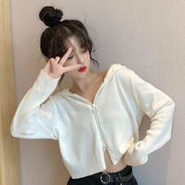 High waist white t-shirt female autumn clothes 2020 new short length sleeves careful with clothing design sensation slim and autumn clothing
