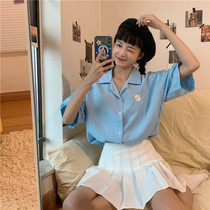 jk uniform skirt genuine school uniform summer short-sleeved class suit set student college style high school girl graduation skirt