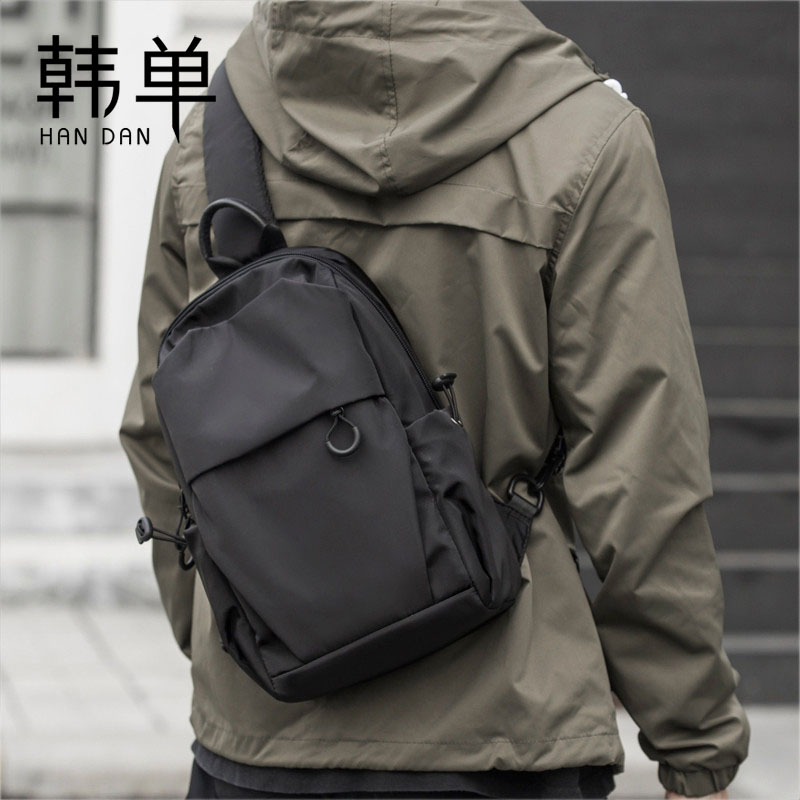 Bag men's shoulder trend ins Japanese small bag chest bag backpack student simple travel fashion all-match messenger bag
