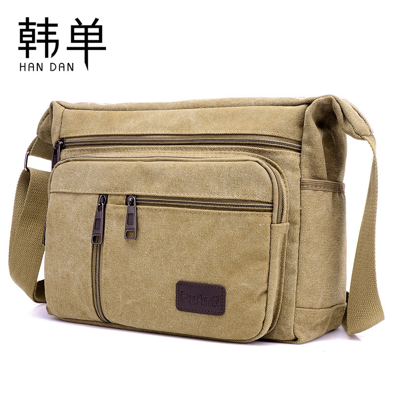 Messenger bag men's 2022 autumn new ins horizontal zipper shoulder bag men's large-capacity tide rucksack