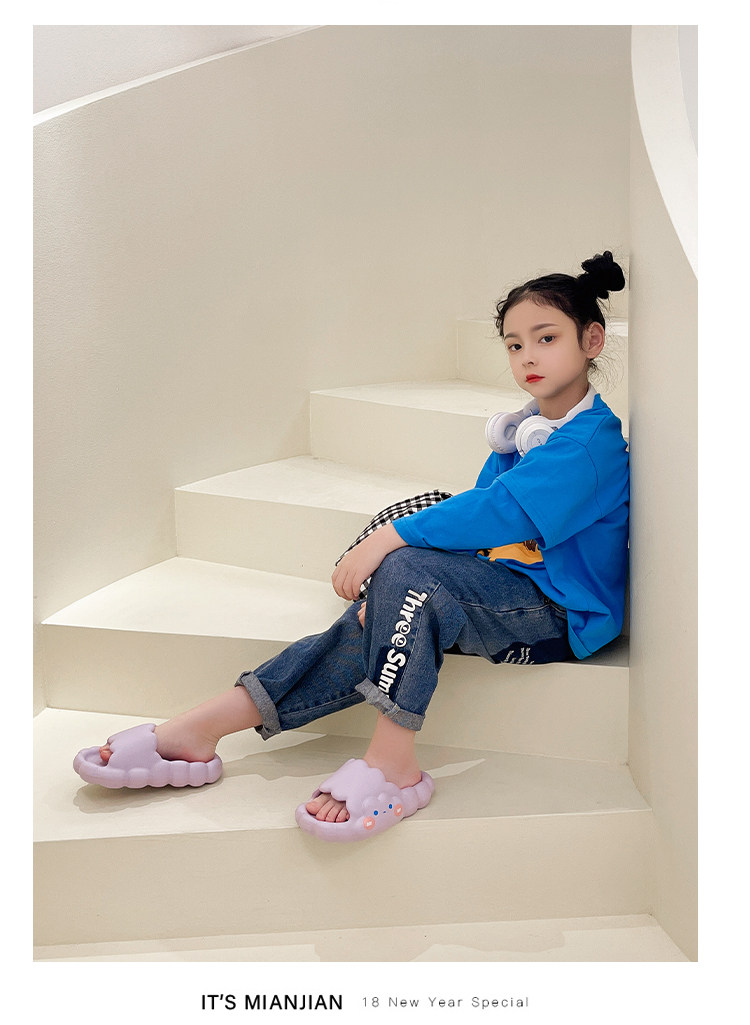 可爱云朵儿童拖鞋女童2026夏季室内居家防滑不臭脚亲子凉拖鞋男童 — 17