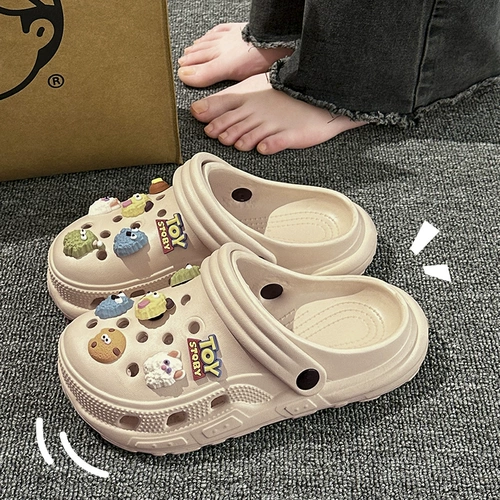 Мультяшный детский монстр, летние туфли для мальчиков на платформе, нескользящие сандалии, обувь, семейный стиль, подходит для подростков