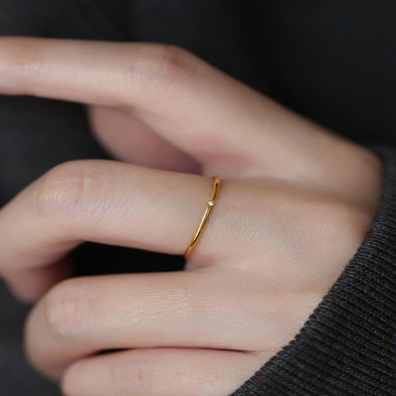 Vegetarian ring female fashion personality light extravagant and small crowddesign sensation 18K gold combined index finger ring advanced lukewarm wind