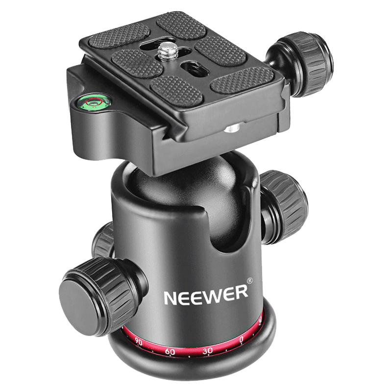 Newel Spherical Tripod Head Monocular Photography Tripod Holder Slide Rail Metal Ball Head Universal Damping Camera Micro Single Eye Camera Phone 360 Panoramic Base Live Photography Tripod Kickstand 1 4 Screw Hole