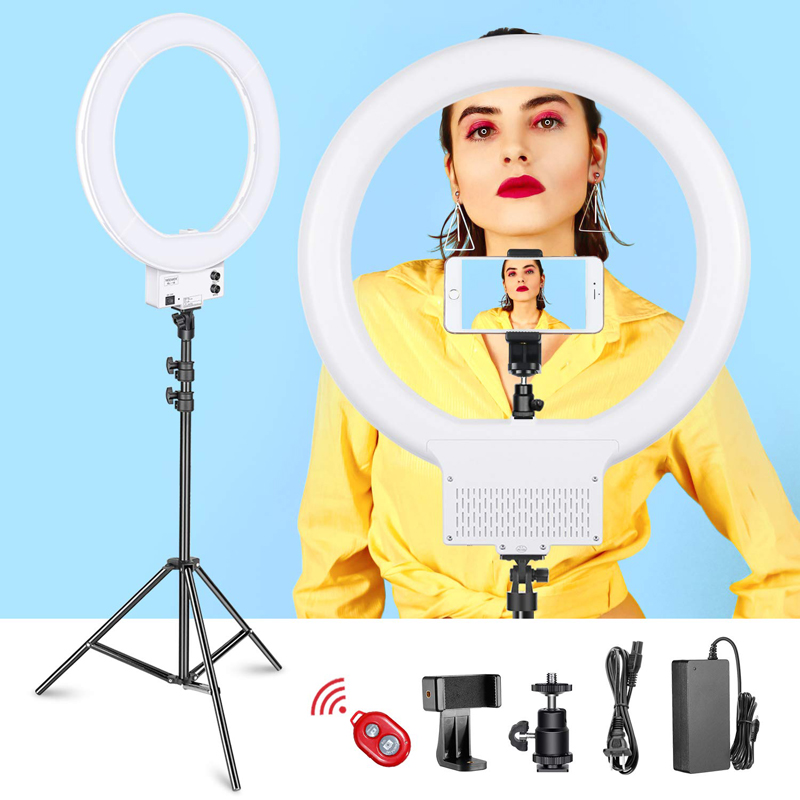 Nell 18 inch LED circular lamp mobile phone live replenishment lamp network red photography beauty tender skin beauty lighting lighting indoor photography photography lighting frame lighting