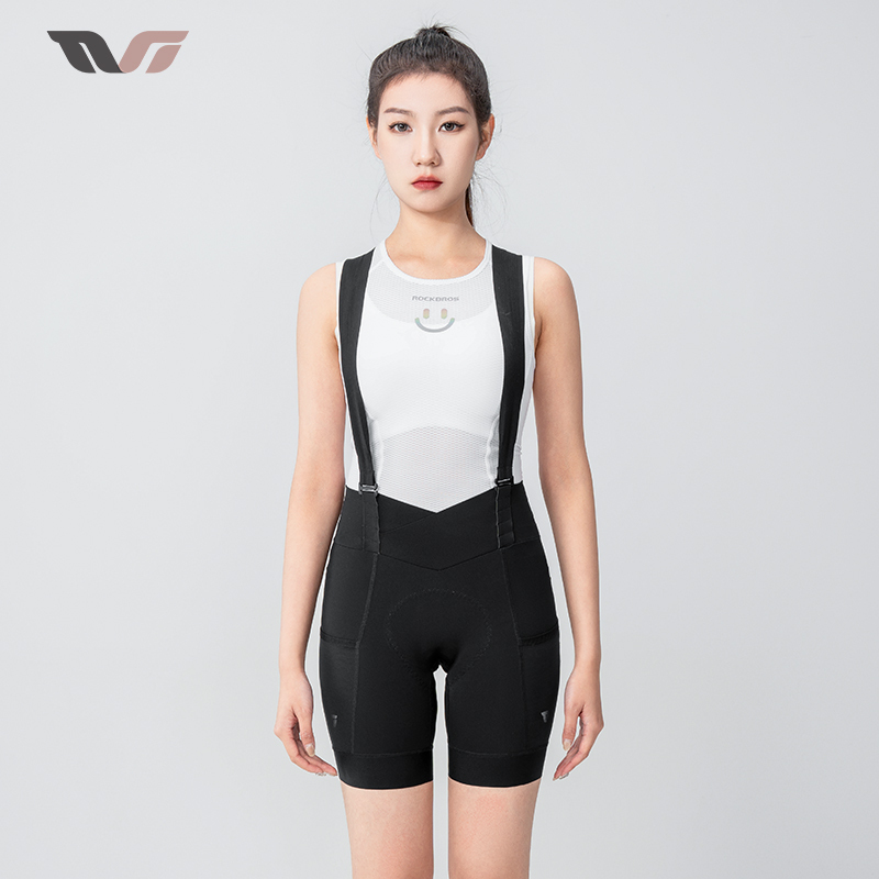 Rock Brothers Tvi Series Bib Cycling Shorts for Women, Detachable, for Mountain and Road Bikes, Split Shorts