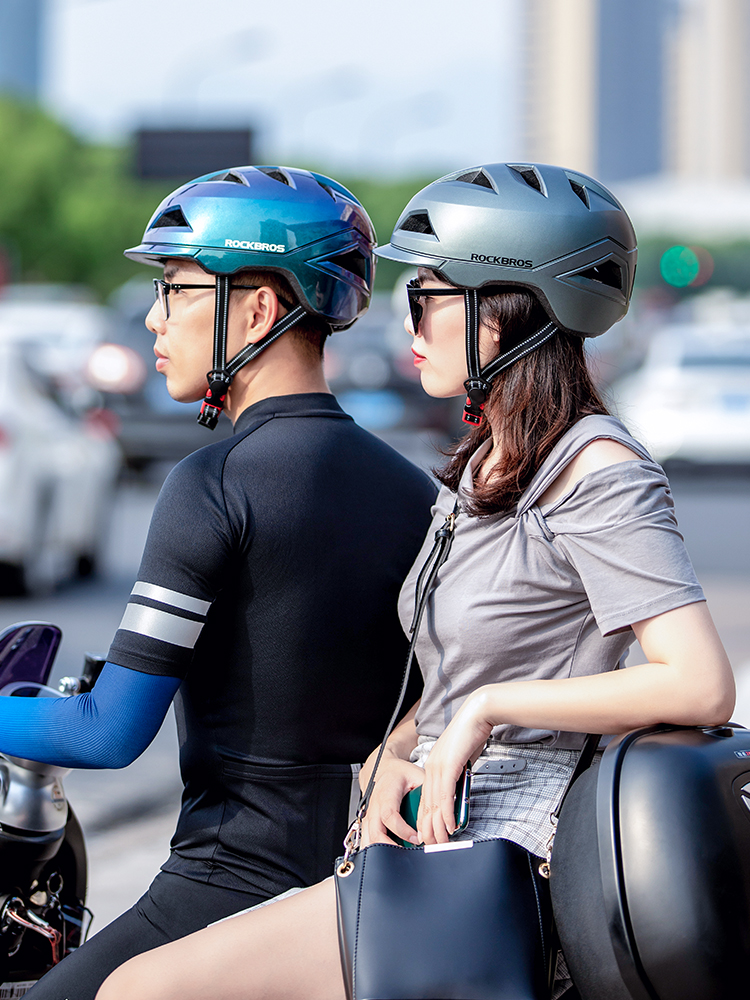 Rock Brothers mountain bike helmet urban summer safety half helmet men and women leisure mountain bike riding equipment