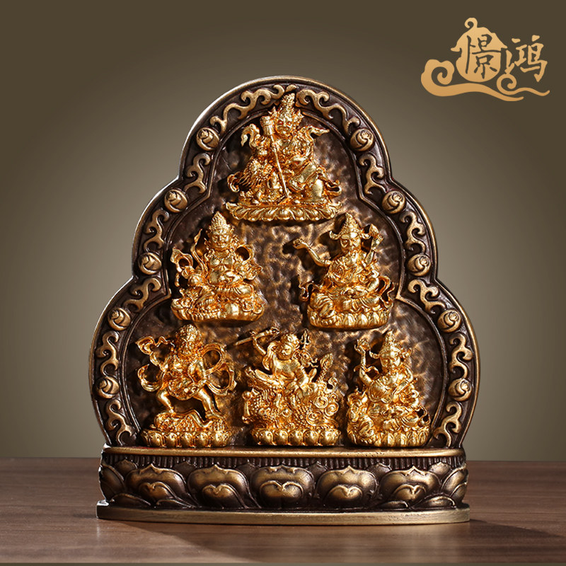 Tibetan-style pure copper Nepalese craftsmanship six gods of wealth Tibetan-style yellow god of wealth home worship the god of wealth in water and land Tibetan Bala ornaments