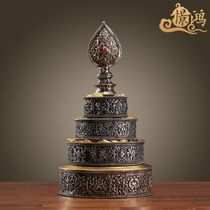 Nepalese craftsmanship Tibetan silver eight auspicious manzheu pantonger for mantra tea roman da pan 10cm small number