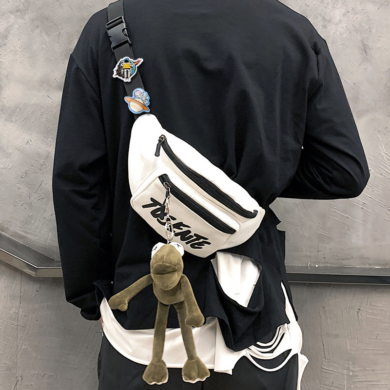 2021 new male and female chest bags Multi-functional canvas Purse Street Tide Cool Sloped Satchel single shoulder pouch sins Japanese