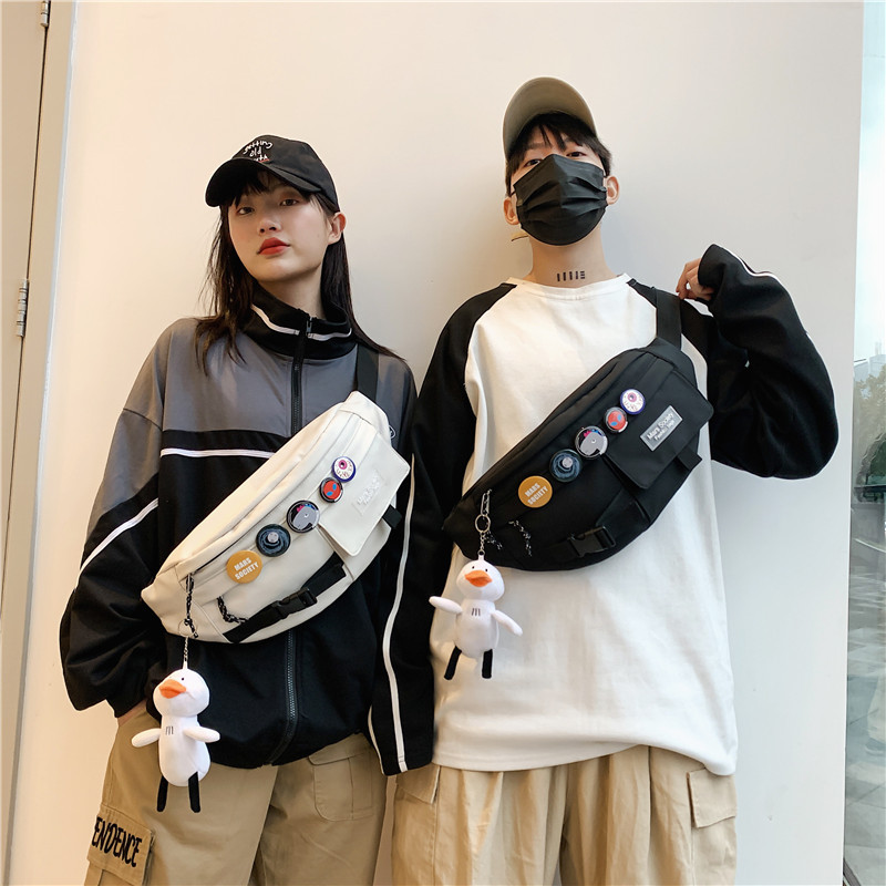 Tide Card Slanted Satchel for men and women Leisure Day Department Chest Bag Outdoor Trend Single Shoulder Bag Student Sports Purse