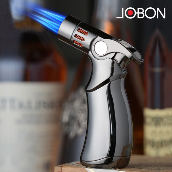 jobon中邦四火台式直冲打火机659 艾草雪茄专用防风点火 枪打火机