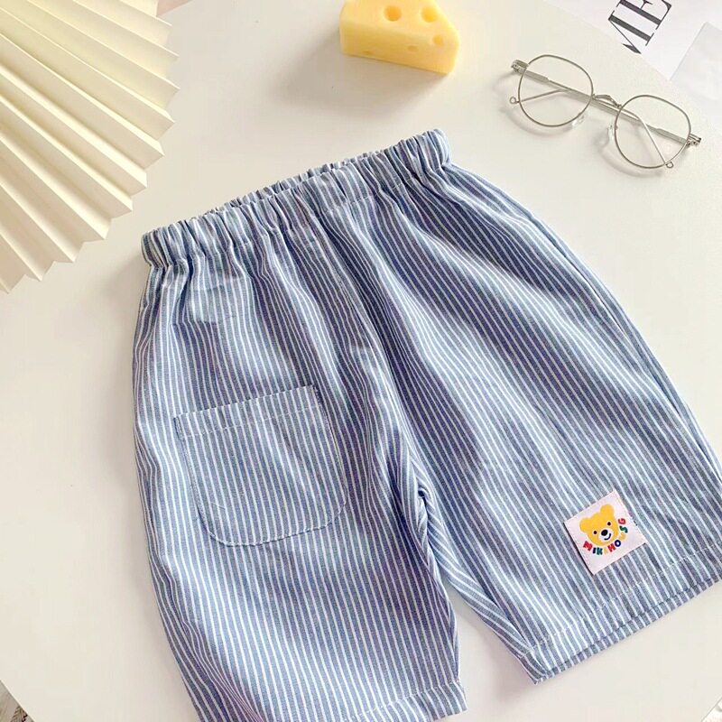 Boys Japanese Style Casual Cotton Shorts - Lightweight Summer Striped Five-Point O1CN01JWEe3H1bEp2nK2uZu !!2207375303434