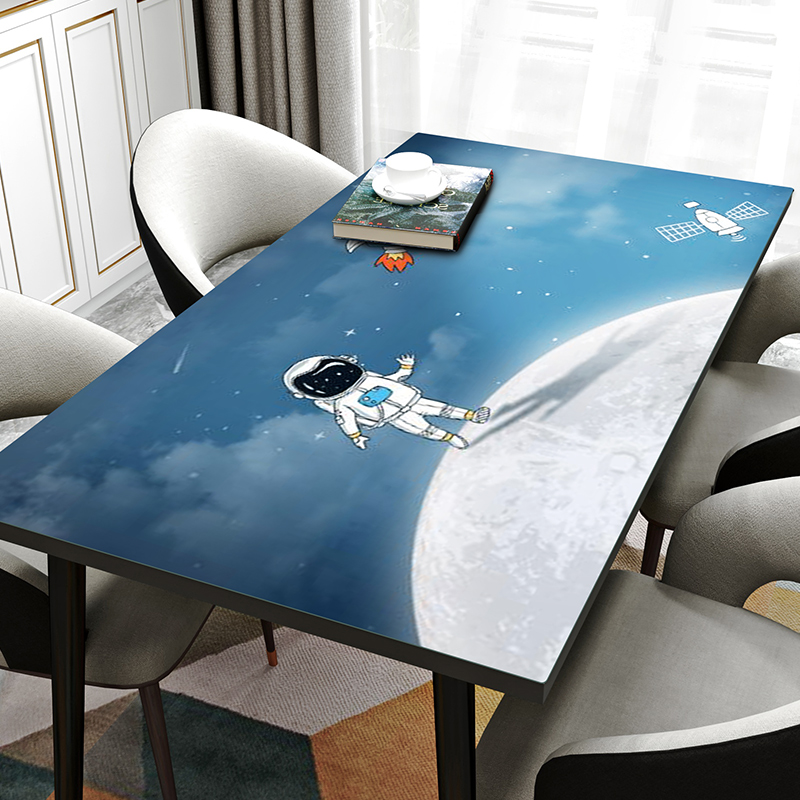 Shangxuo (Q-bomb silicone table mat) waterproof and oil-proof disposable tablecloth cartoon desk coffee table table mat thick