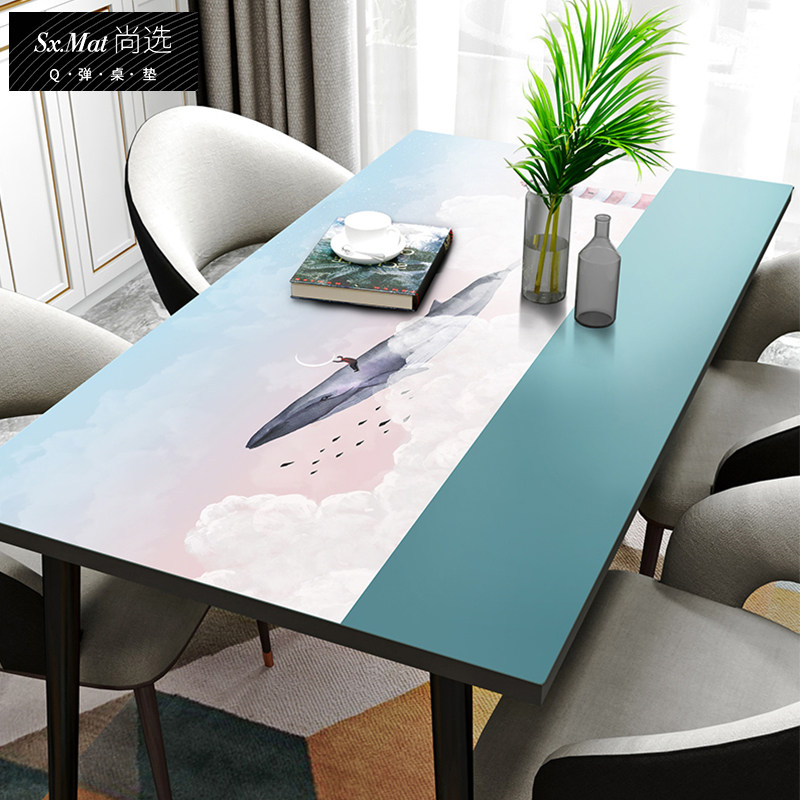 Shangxuo (Q-play silicone table mat) simple tablecloth waterproof oil-proof cartoon desk mouse table mat soft