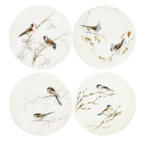 French GIEN birdsong poem series tableware household ceramic dinner plate snack plate tea cup gift imported from France