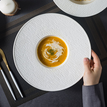 Yicheng Western plate spaghetti soup household grass hat Japanese ceramic dish creative Net red dish deep Northern Europe 2021