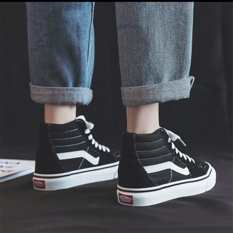 ins high-top canvas shoes women's explosion season autumn large size couple winter board shoes 2022 tide increase z casual 42 new