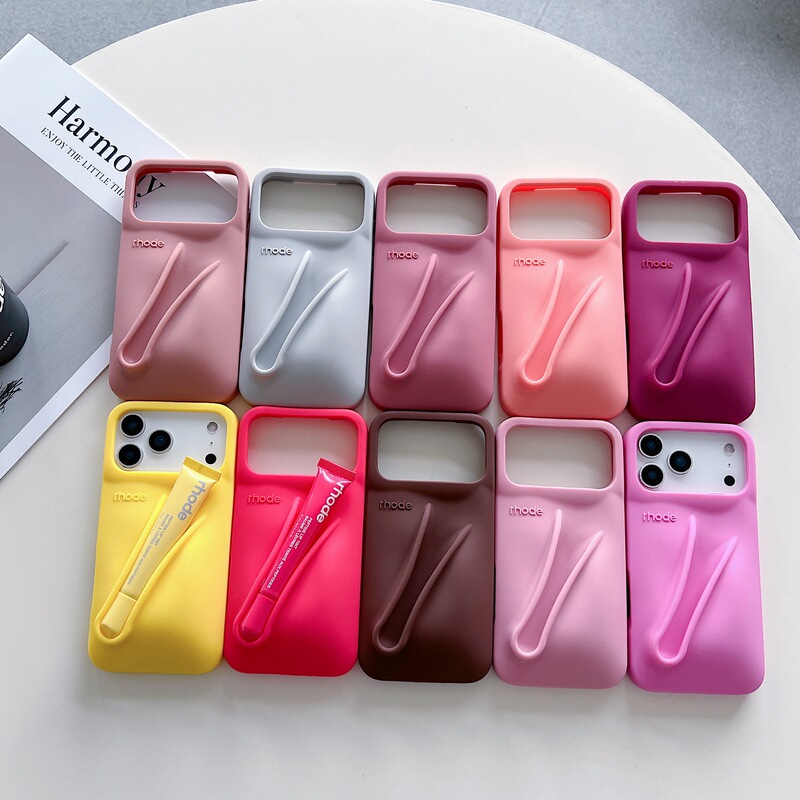 Hailey Rhode's Same Style Lipstick Lip Gloss Silicone Case Suitable for iPhone 16 Pro Max Apple 17 Pro Silicone Phone Case Hailey Rhode's Same Style Lipstick Lip Gloss Silicone Case Suitable for iPhone 16 Pro Max Apple 17 Pro Silicone Phone Case
