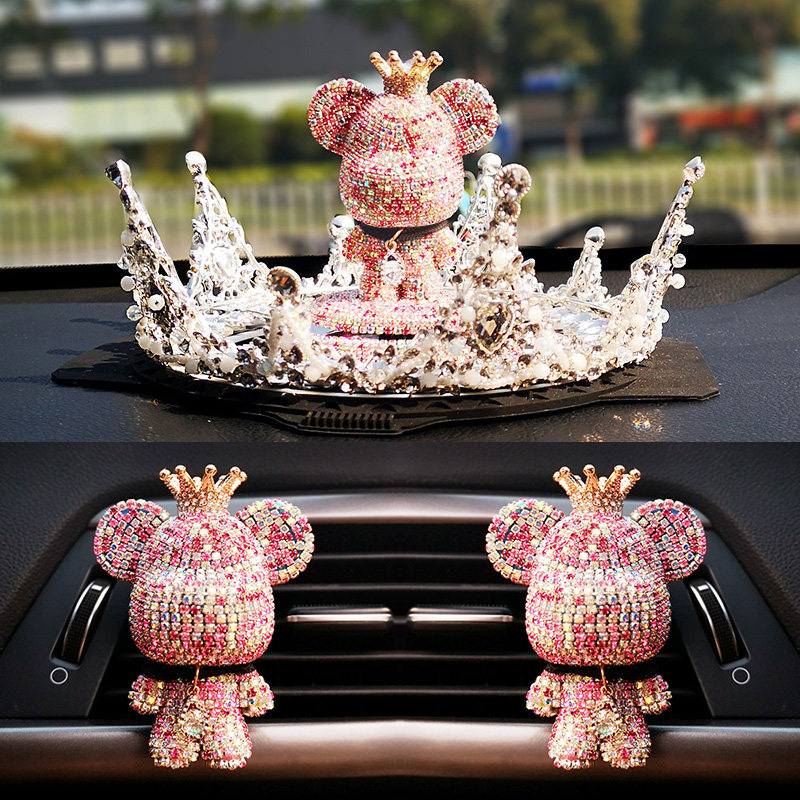 High-end decoration car accessories accessories fragrance net red aromatherapy cartoon cute car air outlet car perfume