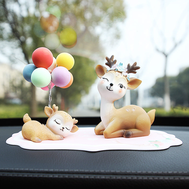 Vehicular pendulum in car perfume ornaments One way Ping An deer creative cute Internet red goddess Car Decorated with Decorative Pendulum-Taobao