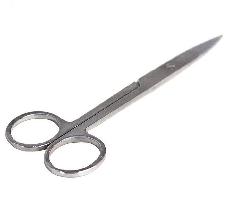 Lab straight head bend stainless steel scissors 1012 5 141618cm national standard 420